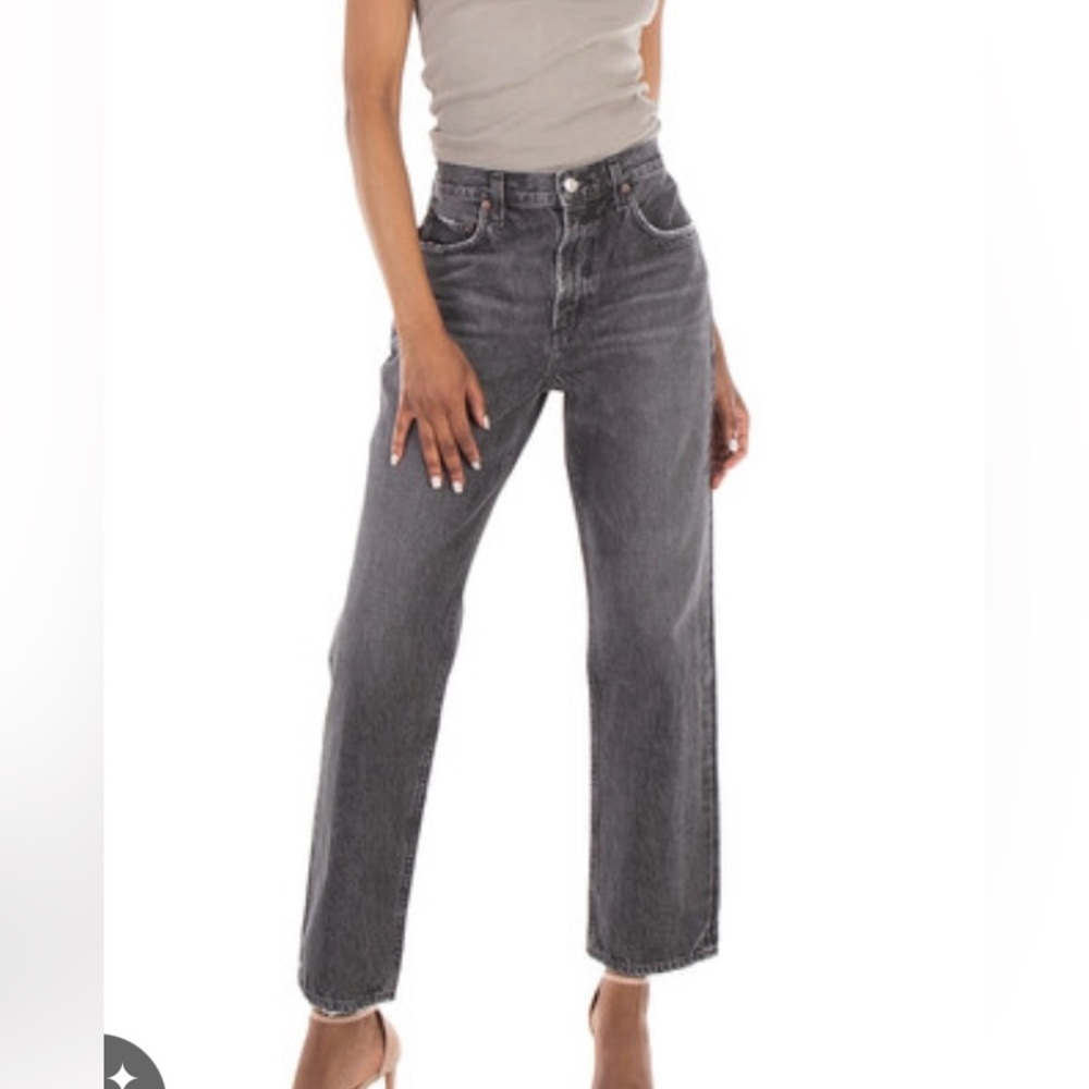 Agolde Women's Vintage Black Straight Leg Jeans